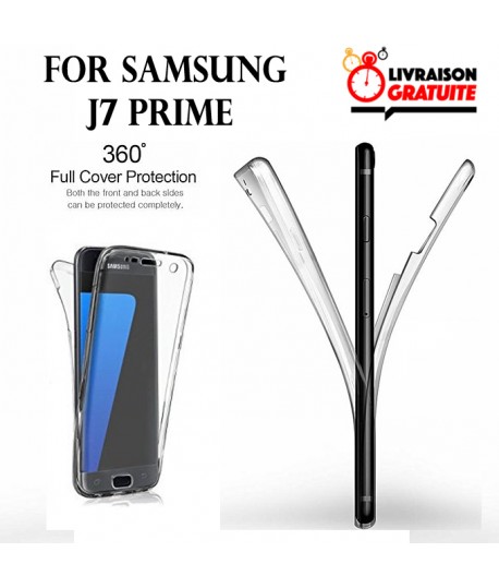 Samsung J7 Prime - Etui Transparent 360° Avant et Arrière
