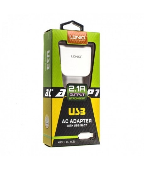 Chargeur Lightning 2.1A LDNIO AC56