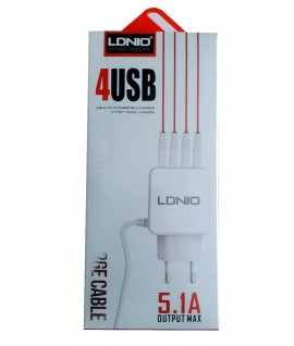 Chargeur Micro USB 5.1A 4 USB LDNIO 688