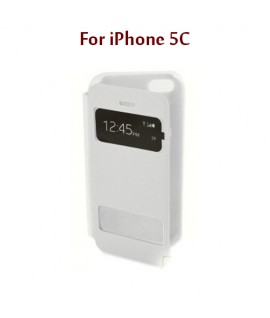 iPhone 5C - Flip Cover Blanc