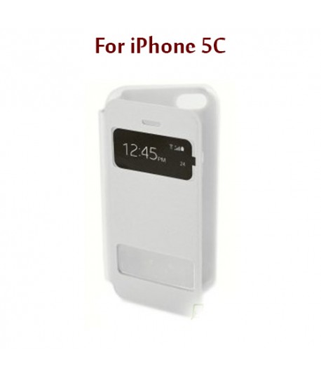 iPhone 5C - Flip Cover Blanc