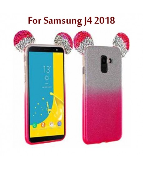 Samsung J4 2018 - Etui en Silicone avec Oreilles de Mickey