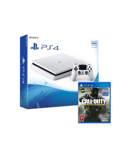 PlayStation 4 SONY 500Go Blanc + Jeu CALL OF DUTY INFINITE WARFARE Gratuit