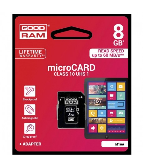 Carte Mémoire Micro SD GOODRAM 8 Go - Class 10