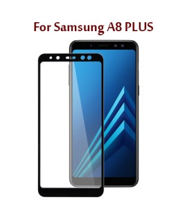 Samsung A8 PLUS - Protection FULL SCREEN GLASS - Noir