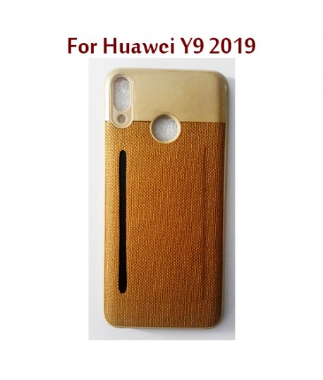 Huawei Y9 2019 - Etui en Silicone Effet Cuir