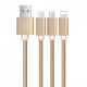Cable JeDel 3en1 USB vers Micro USB / Type C / Lightning