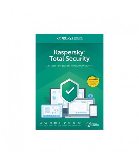 Antivirus KASPERSKY Total Security 2020 - 1 an / 5 Pc