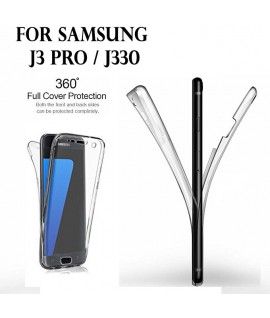 Samsung J3 PRO / J330 - Etui Transparent 360° Avant et Arrière