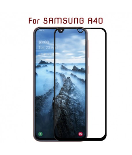 Samsung A40 - Protection FULL SCREEN GLASS - Noir