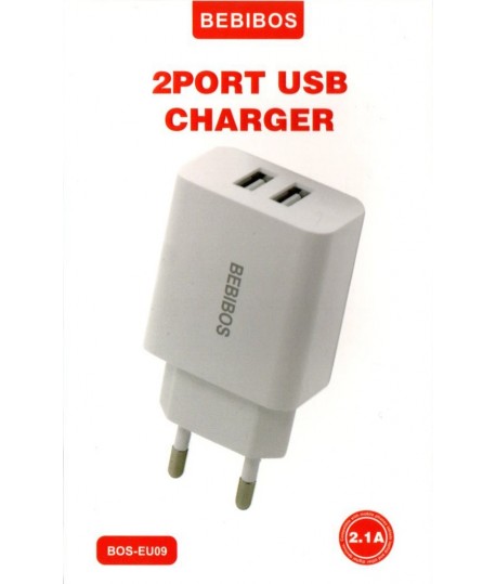 Chargeur Micro USB 2.1A Double USB BEBIBOS BOS-EU09