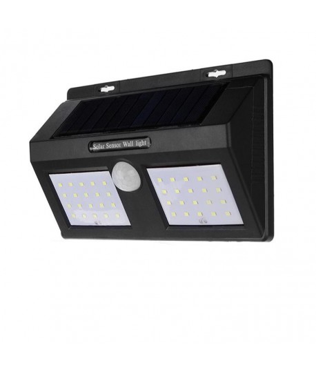 Projecteur 40 LED 10W avec Panneau Solaire et Détecteur de Mouvement