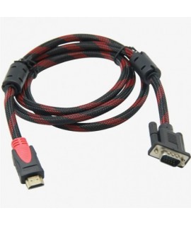 Cable HDMI Male Vers VGA Male - Blindé - 1.5 m
