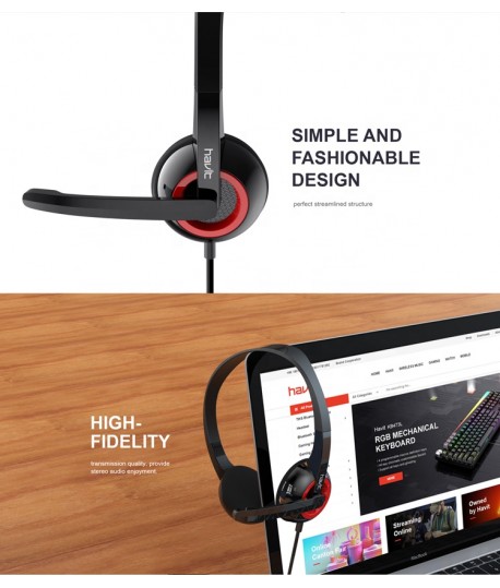 Casque Micro HAVIT H202D - Noir