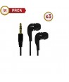 PACK 3x Ecouteurs Intra-Auriculaires Pour Smartphone