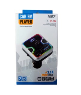 Transmetteur FM Bluetooth M27 RGB - Charge 3.1A