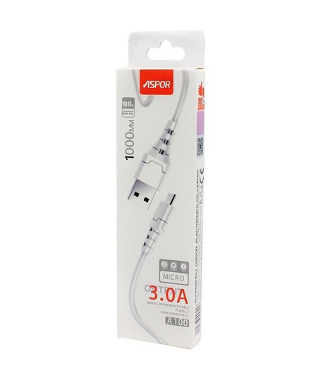 Cable Micro USB 3A 1m ASPOR A100