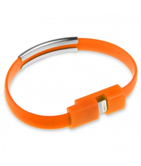 Cable Bracelet Orange pour iPhone 5 et plus